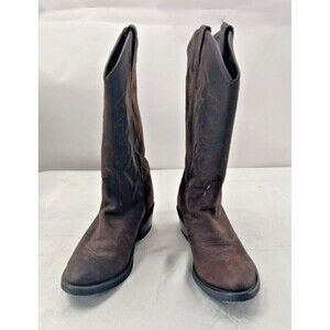 Old West Western Boots Men's Size: 10D TBM3051 Brown Leather Cowboy Boots